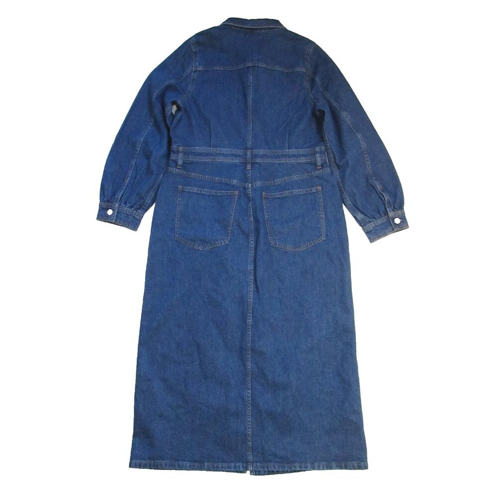 NWT Madewell Denim Midi Shirtdress in Glissan Wash Heavyweight Jean Dress 14 - Picture 9 of 9